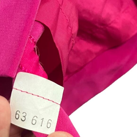 VTG Womens Skirt Size 6 Fuchsia 100% Silk Knee Length Lined Classy Career Work - Picture 4 of 7